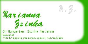 marianna zsinka business card